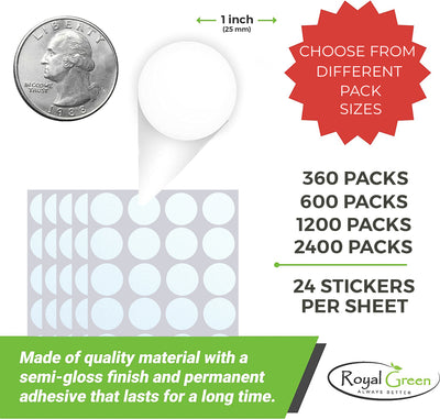 Dot stickers 1 inch classic colors 25mm