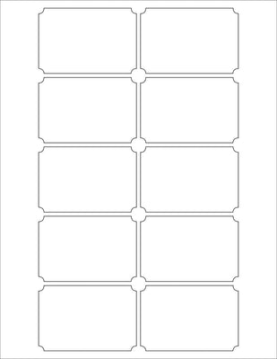 White Labels Printable Stickers for Injket/Laser Printers 3 inch x 2 Inch