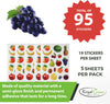 Fruits & Vegetables Stickers for Arts and Crafts.