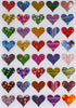 Valentines Sticker Hearts – Shiny Metallic Assorted Patterns Heart Stickers in Red, Pink, Blue, Gold, Green, Purple, Stars, Flowers, Stripes and Dots - Permanent Adhesive - 200 Pack by Royal Green