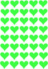 Royal Green Heart Shaped Stickers 3/4 inch Rose Gold Valentine's Stickers for Party Favors, Goodie Bags and Gift Boxes 19mm