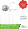 White Labels Printable Stickers for Injket/Laser Printers 3 inch x 2 Inch