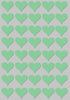 Royal Green Heart Shaped Stickers 3/4 inch Rose Gold Valentine's Stickers for Party Favors, Goodie Bags and Gift Boxes 19mm