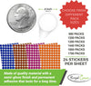Round Dot Stickers in color combinations