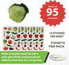 Fruits & Vegetables Stickers for Arts and Crafts.