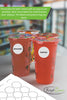 Printable Sticker Paper Sheets for Inkjet/Laser Printers 1" Inch White Matte Labels