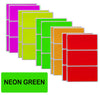Rectangular stickers 4 x 2 inch Neon colors 102mm x 51mm