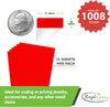 Rectangular Printing Sticker 0.75 x 0.50 Inch Red Label Sheets
