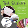 Dot stickers 3/8 inch Neon colors 10mm