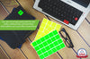 Square Stickers 1 x 1 inch Neon Colors 25mm x 25mm