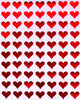 Color Heart Stickers 1/2" inch 13mm