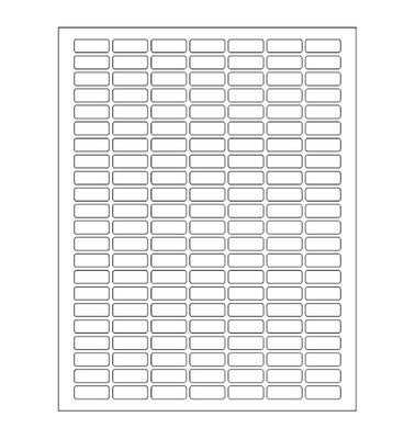 Rectangle Labels Clear Matte Finish 1 x 0.375 Inch Clear Rectangular Labels
