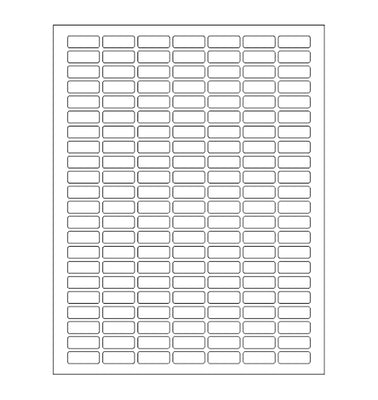 Rectangle Labels Clear Matte Finish 1 x 0.375 Inch Clear Rectangular Labels
