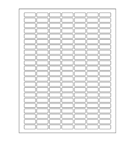 Rectangle Labels Clear Matte Finish 1 x 0.375 Inch Clear Rectangular Labels