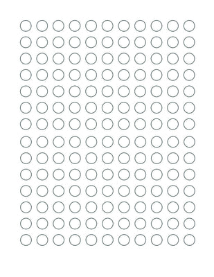 Colored Labels 1/2" 13mm White Printing Sticker Sheets Value Pack