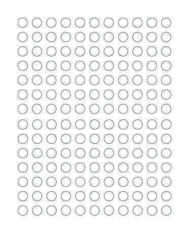 Colored Labels 1/2" 13mm White Printing Sticker Sheets Value Pack