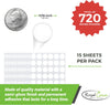 Dot stickers 11/16 inch Pastel colors 17mm