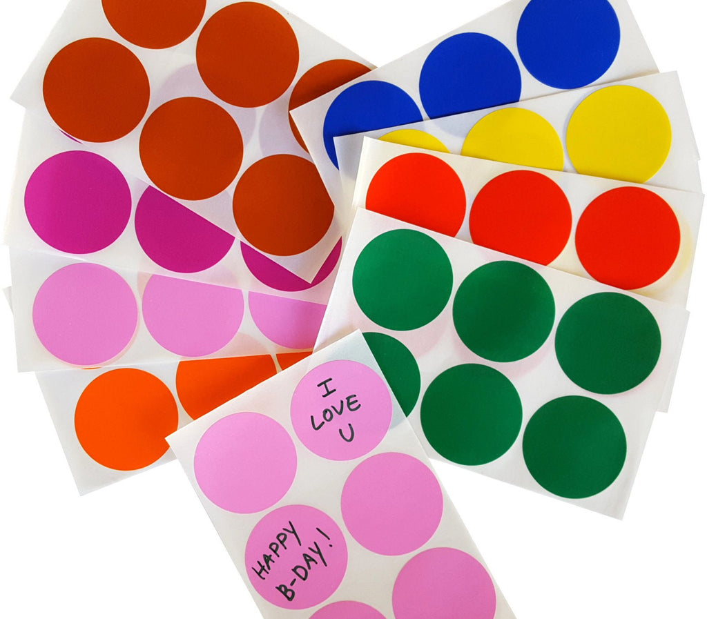 Royal Green Colored Sticker Dots in Rainbow for Kids, Labeling, Marking and Office Supplies - 22 Multi Colors - 1760 Pack