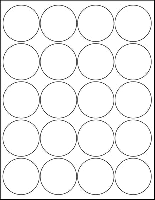 Round Sticker Sheets 2 Inch White Printable Labels