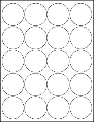 Round Sticker Sheets 2 Inch White Printable Labels