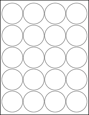 Round Sticker Sheets 2 Inch White Printable Labels