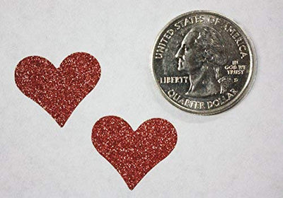 Valentines Day 3/4 Inch Glitter Heart Stickers 19mm