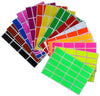 Rectangular stickers 1.57 x 0.75 inch 40mm x 19mm Color coding labels