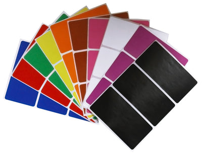 Rectangular stickers 4 x 2 inch Combo colors 102mm x 51mm