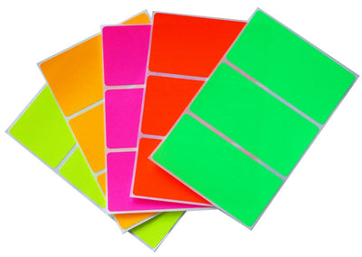 Rectangular stickers 4 x 2 inch Combo colors 102mm x 51mm