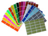 Rectangular stickers 1.57 x 0.75 inch 40mm x 19mm Color coding labels
