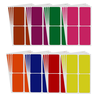 Rectangular stickers 3 x 2 inch Combo colors 7.5 cm x 5 cm