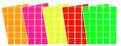 Square Stickers 1 inch x 1 inch Combo colors 25mm