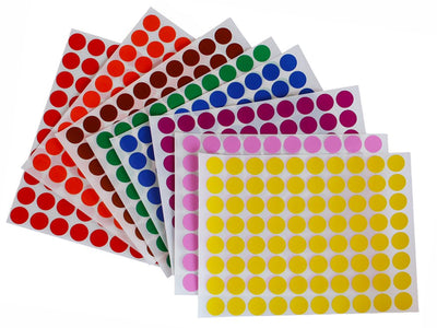 Round Dot Stickers in color combinations