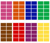 Rectangular Stickers 2 inch x 1.2 inch Color Coding Labels 50 mm x 31 mm