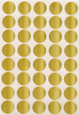 Dot stickers 3/4 inch Metallic colors 19mm