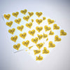 Thank You Stickers Gold Heart Labels 1.5" x 1.75"