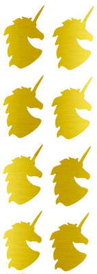 Unicorn Metallic Stickers 2 Inch For Arts And Crafts