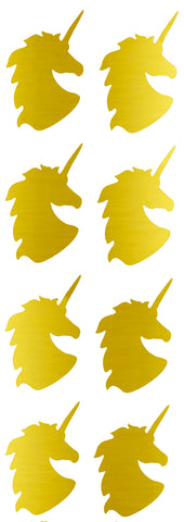 Unicorn Metallic Stickers 2 Inch For Arts And Crafts