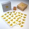 Thank You Stickers Gold Heart Labels 1.5" x 1.75"