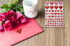 Valentines Day Colored Heart 3 Sizes Stickers