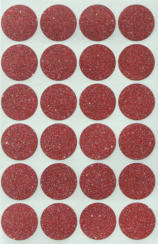 Glitter Sticker 1 inch Dot Labels 25mm