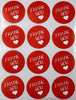 Round Heart Shape 1/2 Inch Thank You Stickers 38mm
