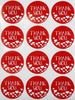 Thank You Heart Stickers 1.5 inch Round Labels 38mm