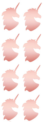 Unicorn Metallic Stickers 2 Inch For Arts And Crafts