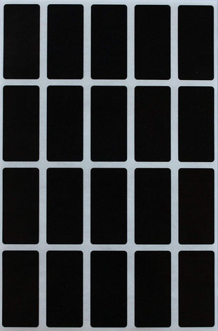 Rectangular stickers 1.57 x 0.75 inch classic colors 40mm x 19mm