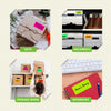 Rectangular stickers 4 x 2 inch classic colors 102mm x 51mm