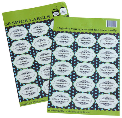 Blank & Spice Colored Stickers Kitchen Jars Labels
