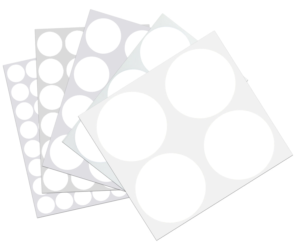 Royal Green Round Dot Stickers Labels in Assorted Sizes 188 / White