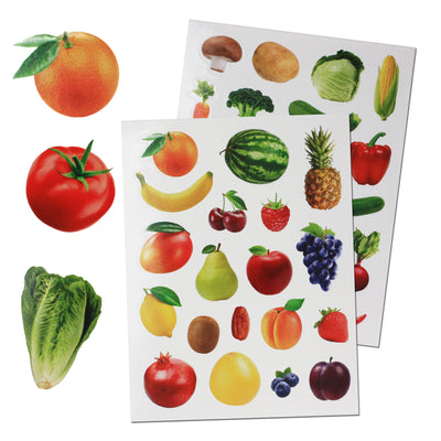 Fruits & Vegetables Stickers for Arts and Crafts.