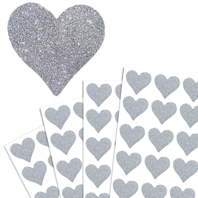Heart Glitter Stickers 1.5 x 1.75 Inch
